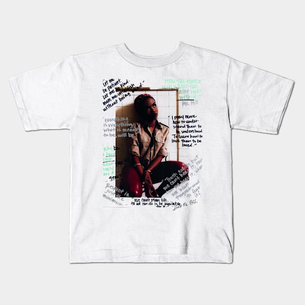 Lauryn Hill Hip Hop Vintage Kids T-Shirt by Garza Arcane
